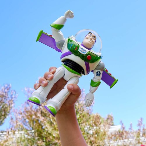  Disney Pixar Toy Story 4 Blast Off Buzz Lightyear Figure, 7 in / 17.78 cm Tall, with Lights, Phrases, Sounds and Pop Out Wings, Gift for Kids 3 Years and Older [Amazon Exclusive]