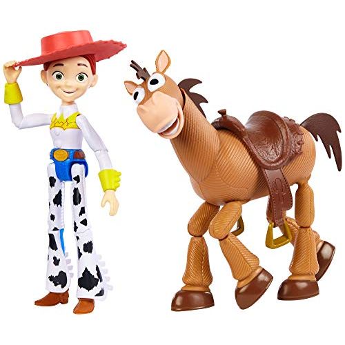  Toy Story 4 Disney and Pixar Toy Story Jessie and Bullseye 2 Pack Character Figures in True to Movie Scale, Posable with Signature Expressions for Storytelling and Adventure Play, Childs Gift