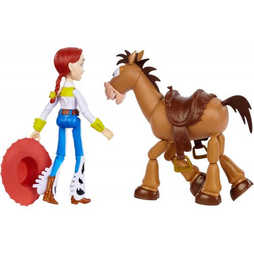  Toy Story 4 Disney and Pixar Toy Story Jessie and Bullseye 2 Pack Character Figures in True to Movie Scale, Posable with Signature Expressions for Storytelling and Adventure Play, Childs Gift