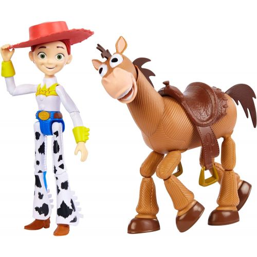  Toy Story 4 Disney and Pixar Toy Story Jessie and Bullseye 2 Pack Character Figures in True to Movie Scale, Posable with Signature Expressions for Storytelling and Adventure Play, Childs Gift