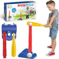 ToyVelt Tee Ball Set for Kids 3-5 - 9 Balls, for Boys & Girls, Great for Toddlers (Multicolor)