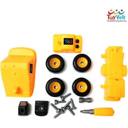  [아마존 핫딜]  [아마존핫딜]ToyVelt Construction Take Apart Trucks STEM Learning Toys, W Toy Drill - Dump Truck, Cement Truck & Digger Toy, with Drill Included, Great Gift for Boys & Girls Ages 3 - 12 Years O