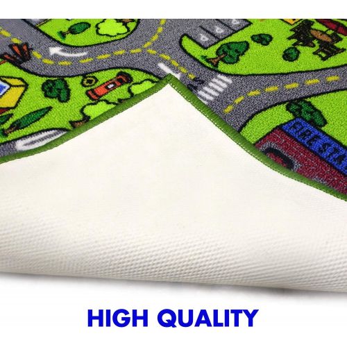  [아마존 핫딜] [아마존핫딜]Toyvelt ToyVelt Kids Carpet Playmat Car Rug  City Life Educational Road Traffic Carpet Multi Color Play Mat - Large 60” x 32” Best Kids Rugs for Playroom & Kid Bedroom  for Ages 3-12 Yea