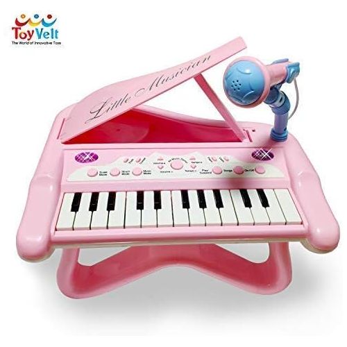  [아마존베스트]ToyVelt Toy Piano for Toddler Girls  Cute Piano for Kids with Built-in Microphone & Music Modes - Best Birthday Gifts for 2 3 4 5 Year Old Girls  Educational Keyboard Musical Ins