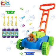[아마존베스트]ToyVelt Bubble Lawn Mower for Kids - Automatic Bubble Machine with Music Sounds Best Toys for Toddlers Plus 4 x Bottles of Solution & 4 x Sticks - for Boys & Girls Ages 2-12 Years