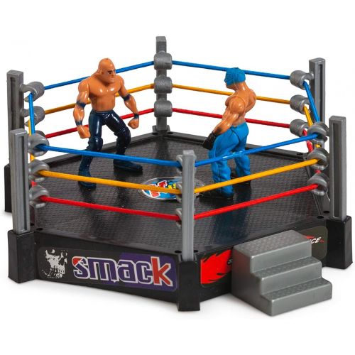  [아마존베스트]ToyVelt 32-Piece Wrestling Toys for Kids - WWE Wrestler Warriors Toys with Ring & Realistic Accessories - Fun Miniature Fighting Action Figures Includes 2 Rings - Great Gift for Bo