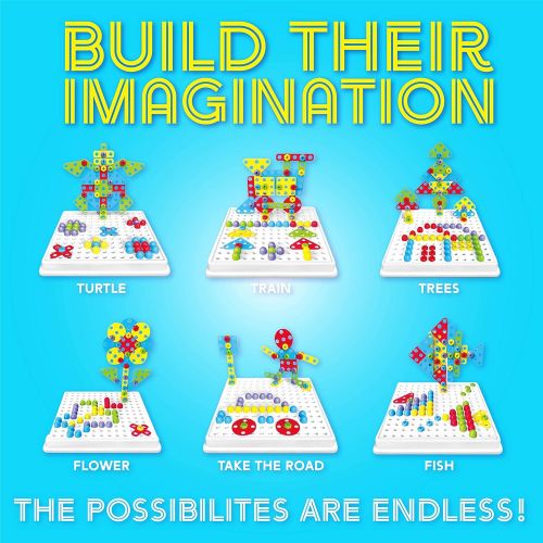  Toyvelt Building Block Games Set With Toy Drill & ScrewDriver Tool set Educational building blocks construction games Develop Fine Motor Skills - Best Kids Toys for boys & girls ag