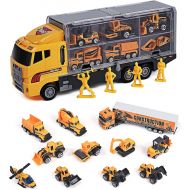 [아마존 핫딜]  [아마존핫딜]Toyard Toys for Boy and Girl, Toy Truck Car 11 in 1 Die Cast Engine Construction Car Truck Play Vehicle for Boy Gifts