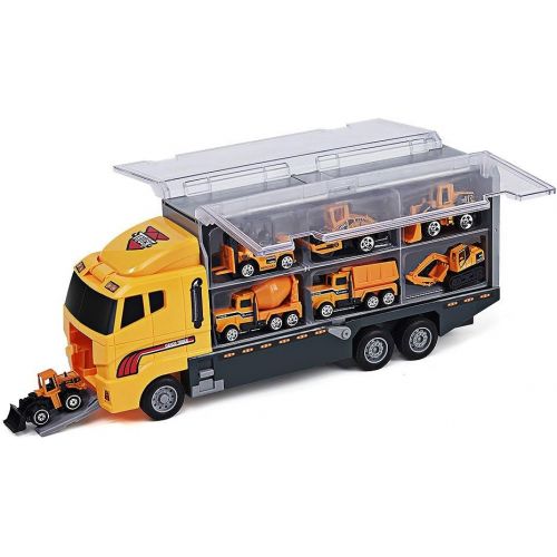  [아마존 핫딜]  [아마존핫딜]Toyard Toys for Boy and Girl, Toy Truck Car 11 in 1 Die Cast Engine Construction Car Truck Play Vehicle for Boy Gifts