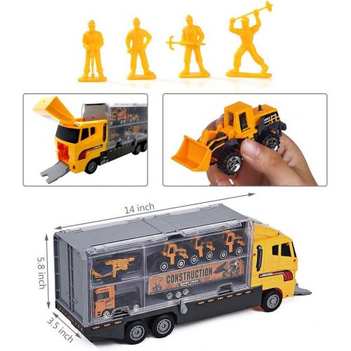  [아마존 핫딜]  [아마존핫딜]Toyard Toys for Boy and Girl, Toy Truck Car 11 in 1 Die Cast Engine Construction Car Truck Play Vehicle for Boy Gifts