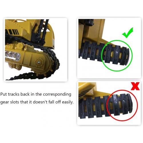  [아마존 핫딜] Toyard Remote Control Excavator Toy for Boys & Girls Excavator Toy for Toddlers Toy for Gifts Birthday Gift for Boys Toy Excavator with Flashing Lights (Upgrade Version), Yellow