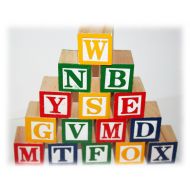 /ToyingAround Wooden Alphabet Blocks, Lettered Blocks, Baby Alphabet Blocks, Alphabet Blocks Decor, ABC Blocks, Baby Shower Blocks