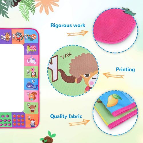  [아마존 핫딜] Toyk Aqua Magic Mat - Kids Painting Writing Doodle Board Toy - Color Doodle Drawing Mat Bring Magic Pens Educational Toys for Age 3 4 5 6 7 8 9 10 11 12 Year Old Girls Boys Age Toddler