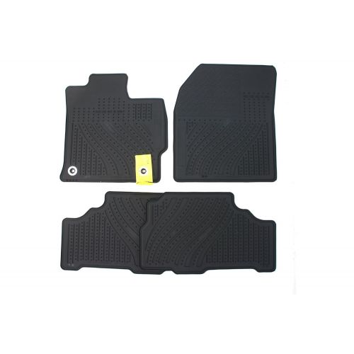  Genuine Toyota Accessories PT908-47120-20 Front and Rear All-Weather Floor Mat (Black), Set of 4