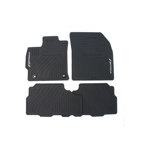  Genuine Toyota Accessories PT908-47120-20 Front and Rear All-Weather Floor Mat (Black), Set of 4