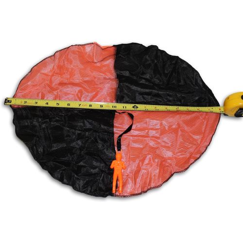  [아마존베스트]Toys+ 4 Pack Tangle Free Throwing Parachute Man with Large 20 Parachutes! Blue, Orange, Pink and Yellow