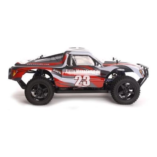  Toys & Child 1/10 2.4Ghz Exceed RC Electric Rally Monster RTR Off Road Rally Truck Stripe Red