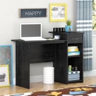 Toys & Child StudentOffice Home Desk with Adjustable Storage Shelf in Black Ebony Ash