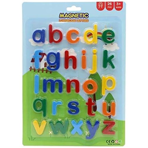  [아마존베스트]Toys & Fun Toys and Fun - Educational WhiteBoard 125 Magnetic Plastic Alphabet with Storage & Marker/Eraser | Alphabet Lowercase and Uppercase Plastic Magnets | Drawing Dry Erase White Board