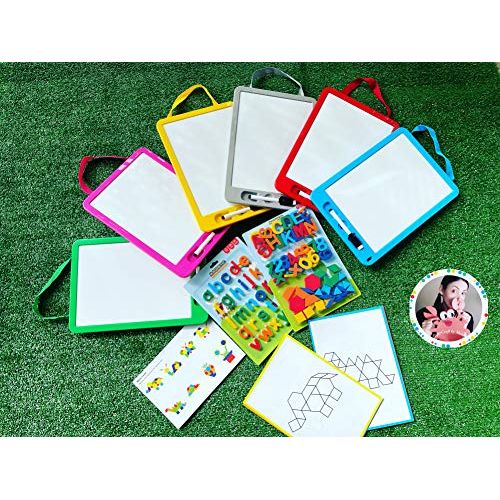  [아마존베스트]Toys & Fun Toys and Fun - Educational WhiteBoard 125 Magnetic Plastic Alphabet with Storage & Marker/Eraser | Alphabet Lowercase and Uppercase Plastic Magnets | Drawing Dry Erase White Board