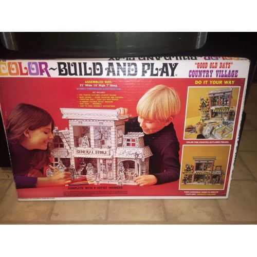  Toys & Hobbies VINTAGE 1976 COLOR BUILD AND PLAY "GOOD OLD DAYS" COUNTRY VILLAGE <<NIB