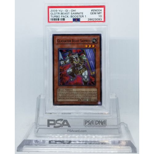  Toys & Hobbies YUGIOH TU01-EN004 GLADIATOR BEAST SAMNITE SUPER RARE PSA 10 GEM MINT #28623093