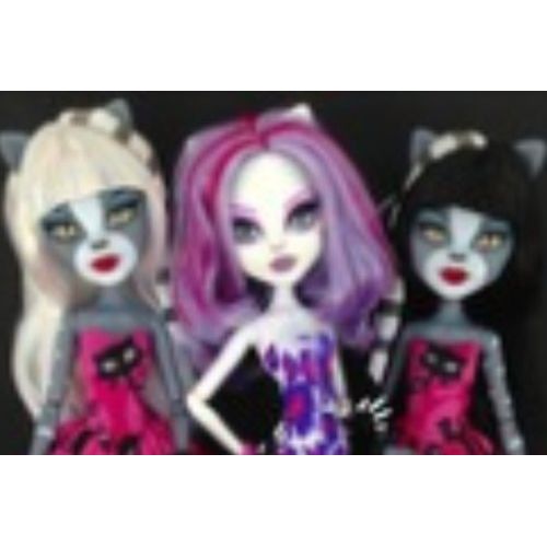  Toys-n-Games Game/Play EXCLUSIVE Monster High 3-PACK FEARLEADING Werecats TORALEI Meowlody and Purrsephone Kid/Child