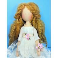 /ToysDollsGames Textile doll, decorative doll,collectible dolls , doll cotton, rag doll. Fabric Doll, Home Decoration, Interior textile doll