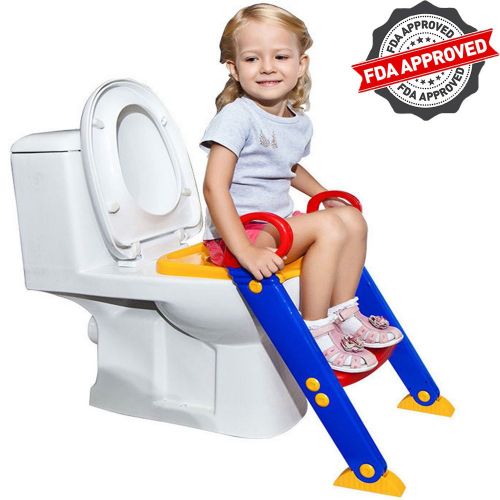  ToysOpoly FLASH SALE | Potty Toilet Seat with Step Stool Ladder | Portable Trainer for Kids with Handles, Sturdy and Safe | Best Age is 1, 2, 3 and 4 Year Old Boys and Girls