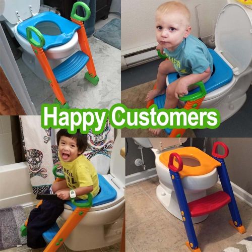  ToysOpoly FLASH SALE | Potty Toilet Seat with Step Stool Ladder | Portable Trainer for Kids with Handles, Sturdy and Safe | Best Age is 1, 2, 3 and 4 Year Old Boys and Girls