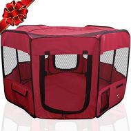ToysOpoly #1 Premium Pet Playpen  Large 45” Indoor/Outdoor Cage. Best Exercise Kennel for Your Dog, Cat, Rabbit, Puppy, Hamster or Guinea Pig. Portable Fabric Pen for Easy Travel