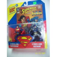 Toyscomics Superman And Batman Cyber-Link Action Figures 2 Pack New In Pkg With DC Comics Exclusive Comic Book 1995 Kenner Toys Great Gift Idea