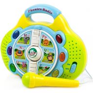 Toysery Phonics Radio Toy for Kids - Educational Learning Toy with Microphone, Music and Colorful Lights