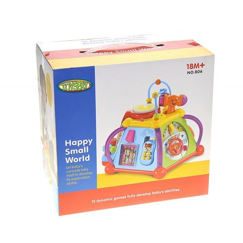  Toysery Musical Activity Cube Toy for Kids - Educational Game Play Center Music Box Toy - Lights, Sounds & 15 Functions.
