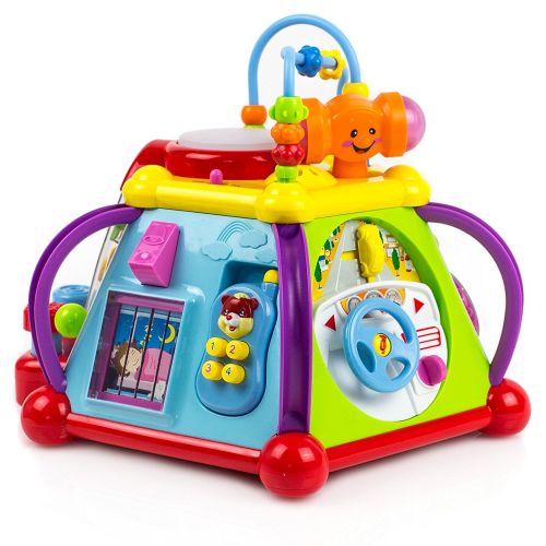  Toysery Musical Activity Cube Toy for Kids - Educational Game Play Center Music Box Toy - Lights, Sounds & 15 Functions.
