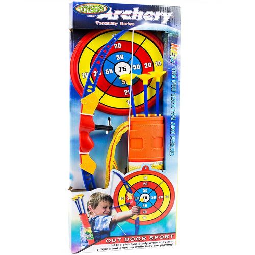  Toysery Kids Archery Bow and Arrow Toy Set with Target Outdoor Garden Fun Game.