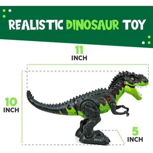  Toysery Tyrannosaurus T-Rex Walking Dinosaur with Lights and Realistic Sounds, Dinosaur Toy for Kids,Color May Vary.(Colors May Vary)