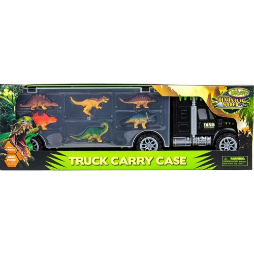  Toysery Monster Truck Dinosaur Toys - Educational Kids Toys for 3 Year Old Boys and Girls - 6 - Pc Jurassic Park Toys for Kids - Durable Transport Carrier Dinosaur Tractor Toys Set