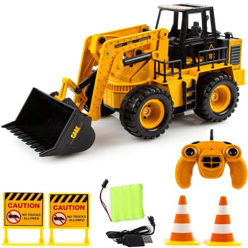  Toysery Kids RC Construction Vehicles Model Engineering Car Toy - Remote Control Excavator Dump Truck & Bulldozer Toy for Toddlers, Kids - Construction Toy Tractor