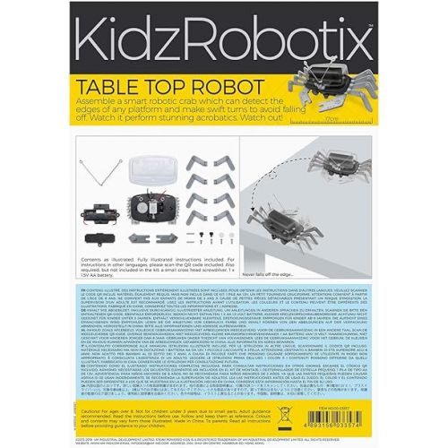  4M 5576 Table Top Robot - DIY Robotics Stem Toys, Engineering Edge Detector Gift for Kids & Teens, Boys & Girls (Packaging May Vary)