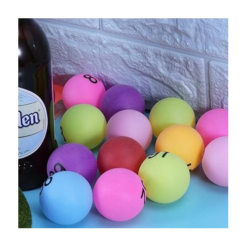  Toyvian Balls Assorted Color Ping Pong Balls Numbered Table Tennis Balls 40mm for Game Party Decoration Number 1-150