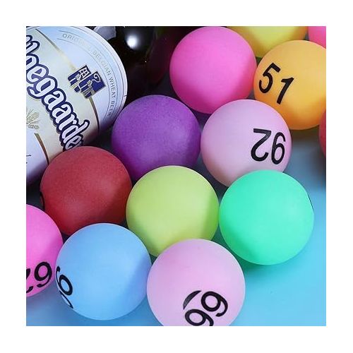  Toyvian Balls Assorted Color Ping Pong Balls Numbered Table Tennis Balls 40mm for Game Party Decoration Number 1-150