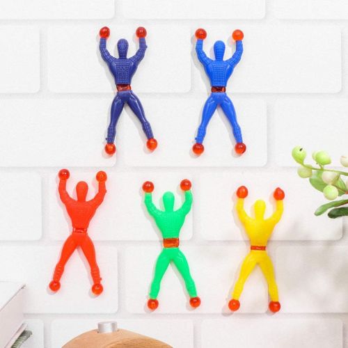  Toyvian 50 Pieces Sticky Wall Climbers, Wall Walkers Sticky Toy Funny Sticky Hands Party Favors Mens Toys for Kids & Adults (Random Color)