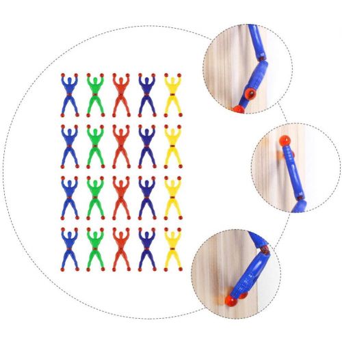  Toyvian 50 Pieces Sticky Wall Climbers, Wall Walkers Sticky Toy Funny Sticky Hands Party Favors Mens Toys for Kids & Adults (Random Color)