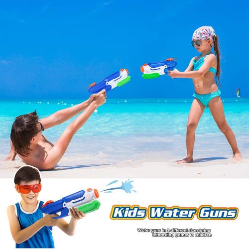  Toyvian 2 Pack Super Soaker Water Gun, Water Blaster 35.5oz and 29oz Swimming Pool Beach Toys
