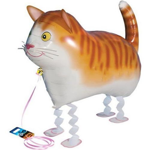  Toyvian Walking Animal Cat Balloons Aluminum Foil Animal Air Walkers for Party Decoration 5 Pieces (Random Color)