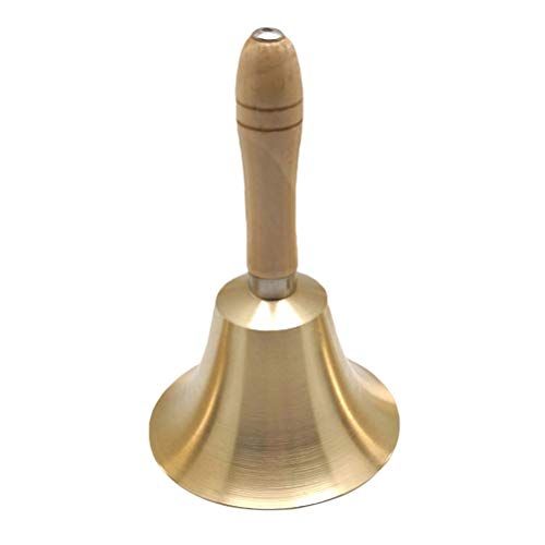  Toyvian Hand Bell Brass Christmas Bell Loud Call Bell Restaurant Call Service Bell Perfect Bride Wedding Bell