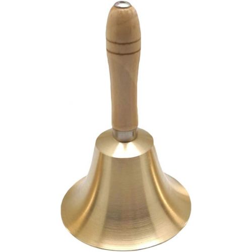  Toyvian Hand Bell Brass Christmas Bell Loud Call Bell Restaurant Call Service Bell Perfect Bride Wedding Bell