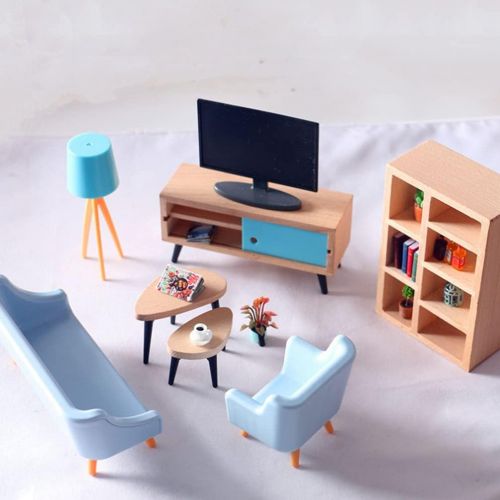  Toyvian Dollhouse Miniature TV Television Simulation Plastics Black Television Furniture Mini Furniture Model Dollhouse Decoration Accessories for Dollhouse Fairy Garden Decoration