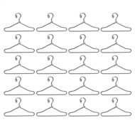 Toyvian 25Pcs Doll Clothes Hangers Doll Furniture Clothing Rack Miniature Wire Clothes Hangers for Doll Clothes Wardrobe Doll Clothes Accessories 40mm Silver